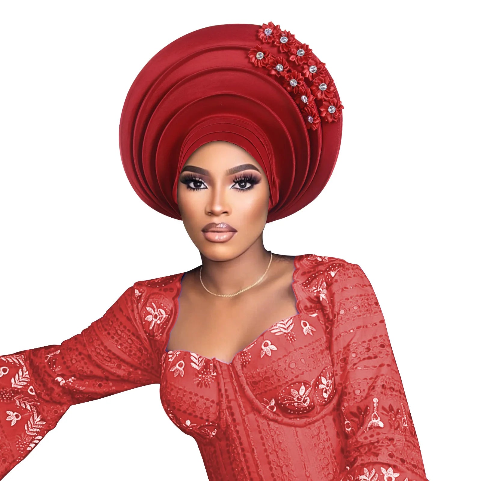 Chapeau foulard pour femmes africaines, Gele nigérian, Gele auto-formable, Turban, Bandeau pour la tête, Hijab musulman, Bonnet, pour soirées et événements