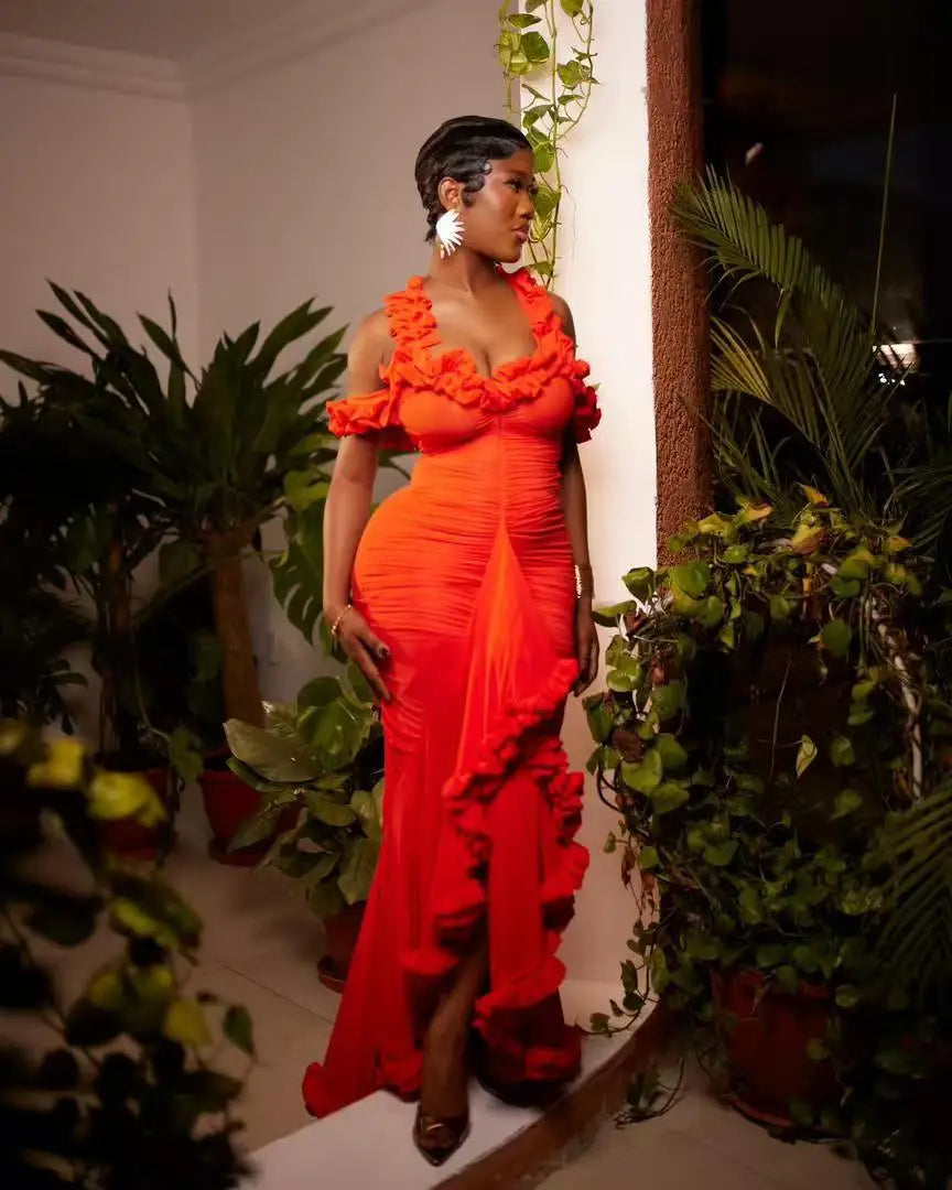 African Dresses For Women Elegant Off Shoulder Dashiki Maxi A-Line Dress Ladies Traditional African Clothing Fairy Dreaes