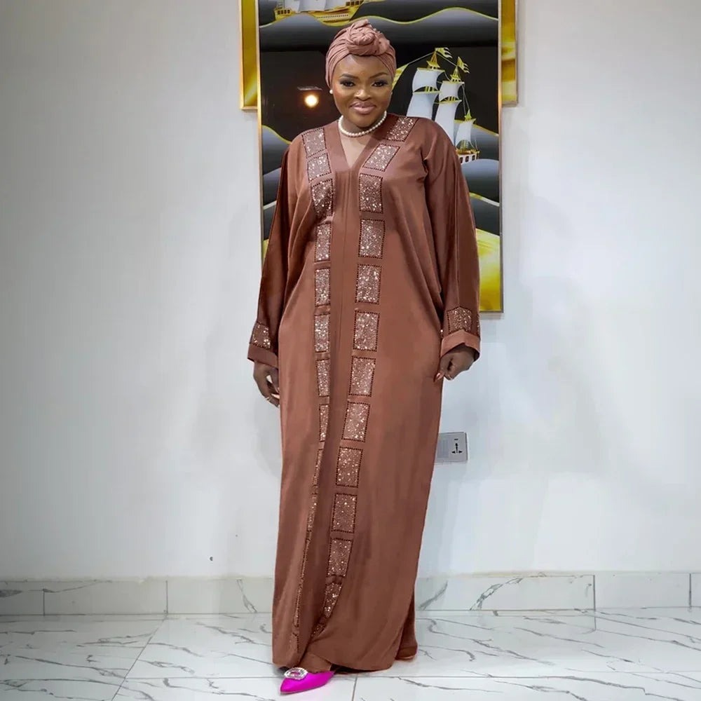 Abayas For Women Dubai African Muslim Fashion Dress Caftan Marocain Evening Party Dresses Boubou Robe Djellaba Femme 2025