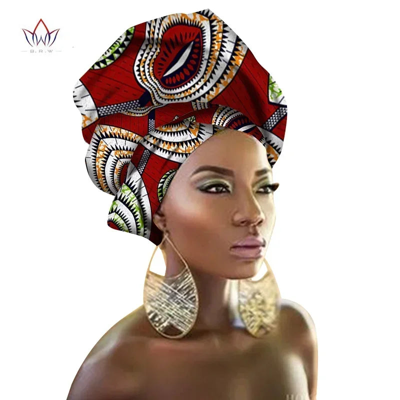 Gele & Ipele – foulard multicolore pour cheveux, bandeau Bazin, écharpe à nouer, de haute qualité, pour tête africaine, BRW02
