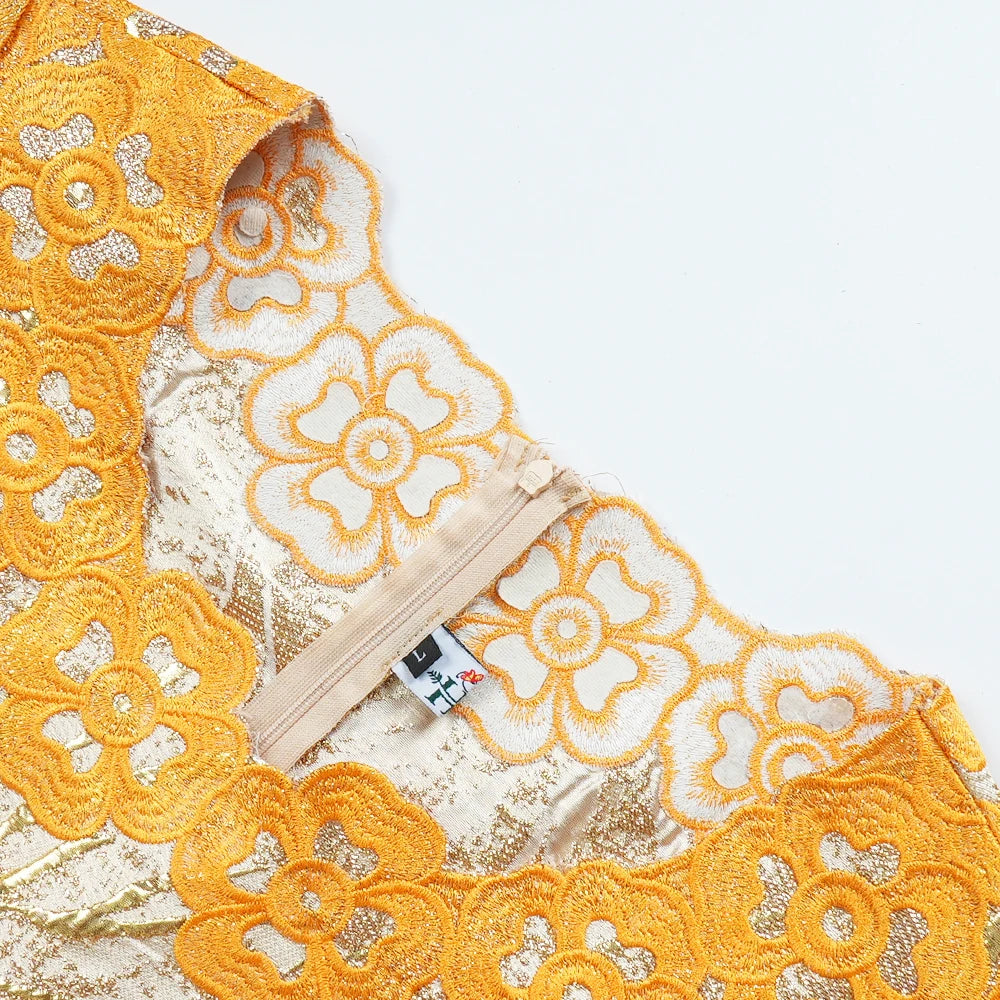 Robes africaines pour couple, tenues assorties or pour femme et homme, broderie traditionnelle Bazin Riche, robe turque, robe de mariage, robe de fête