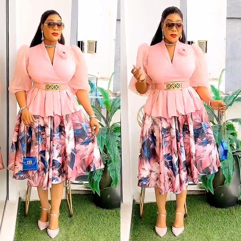 African Dresses for Women 2025 Elegant Africa Clothing Dashiki Ankara Outfits Robe Plus Size Turkey Wedding Party Long Dress