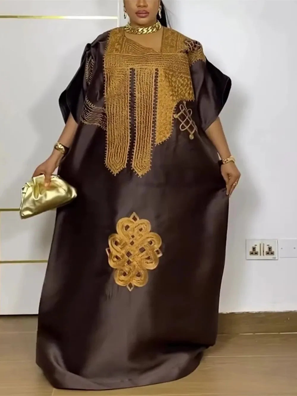 African Dresses for Women Traditional Africa Clothing Dashiki Ankara Embroidery Gown Abayas Robe Muslim Kaftan Maxi Long Dress