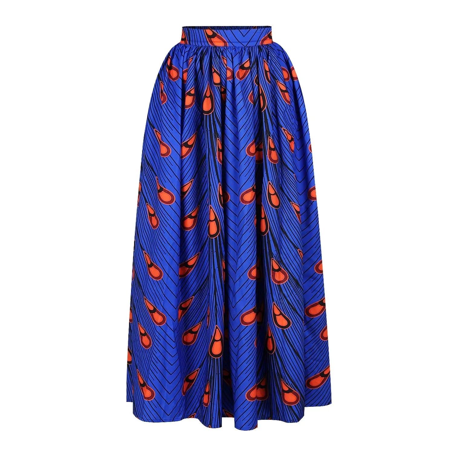 Fashion African National Women Two Piece Set Sexy Slash-neck Long Sleeve Tops +High Slit Maxi Skirt Ladies Suit Africa Clothing