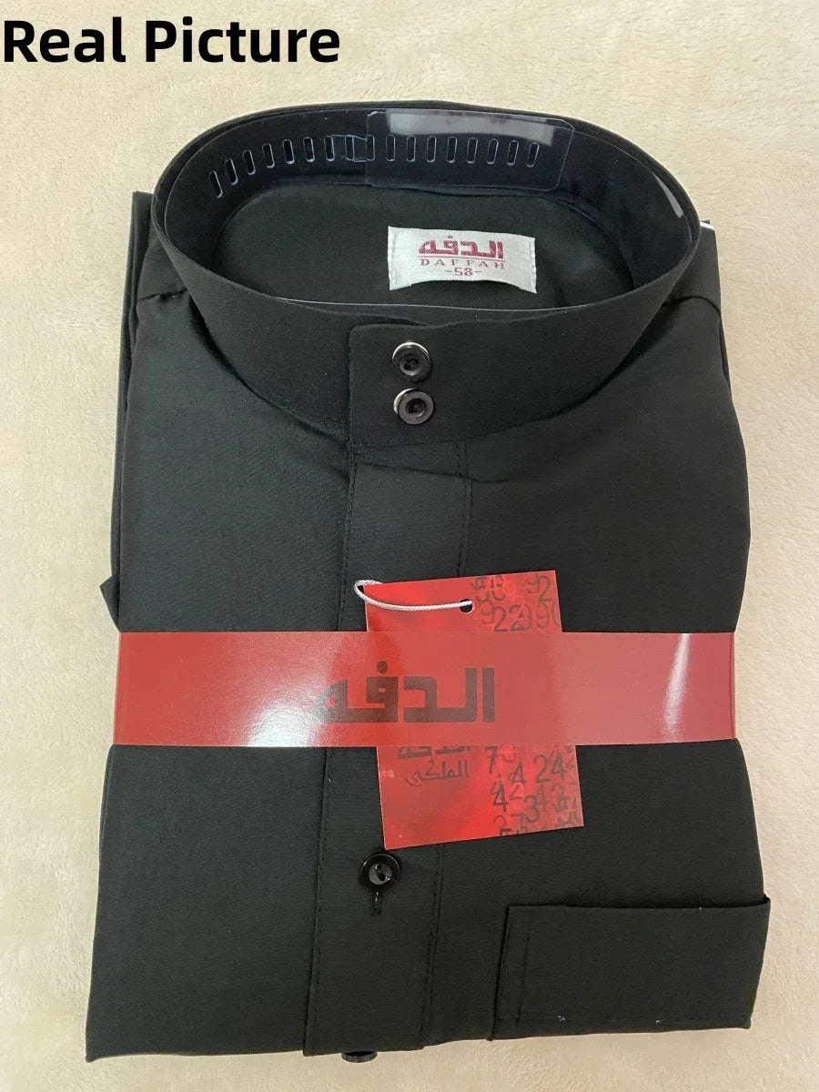 Vêtements islamiques hommes solide à manches longues en vrac musulman mâle arabie saoudite Pakistan Kurta Costumes musulmans robe musulmane caftan Thobe
