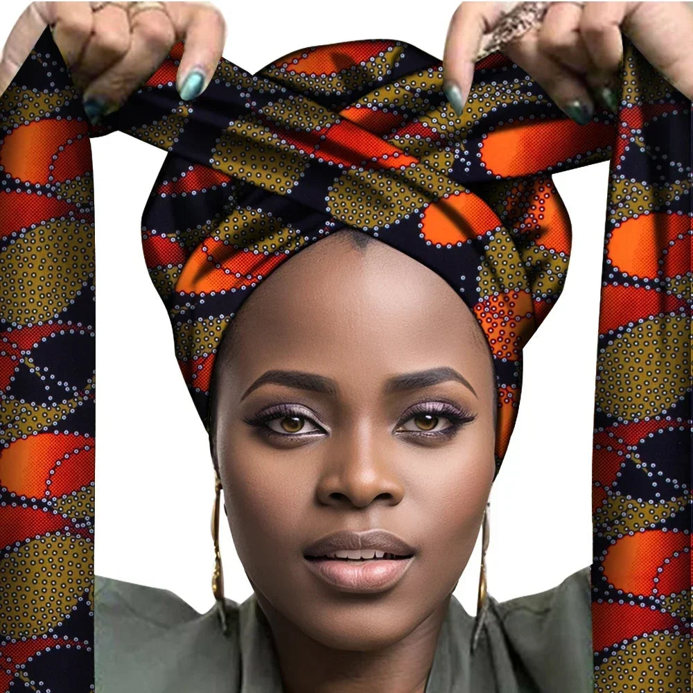 Turban de tête enveloppé de sauna africain pour femmes, accessoires pour cheveux, écharpe pour dames, chapeau, Nigeria, WYB612