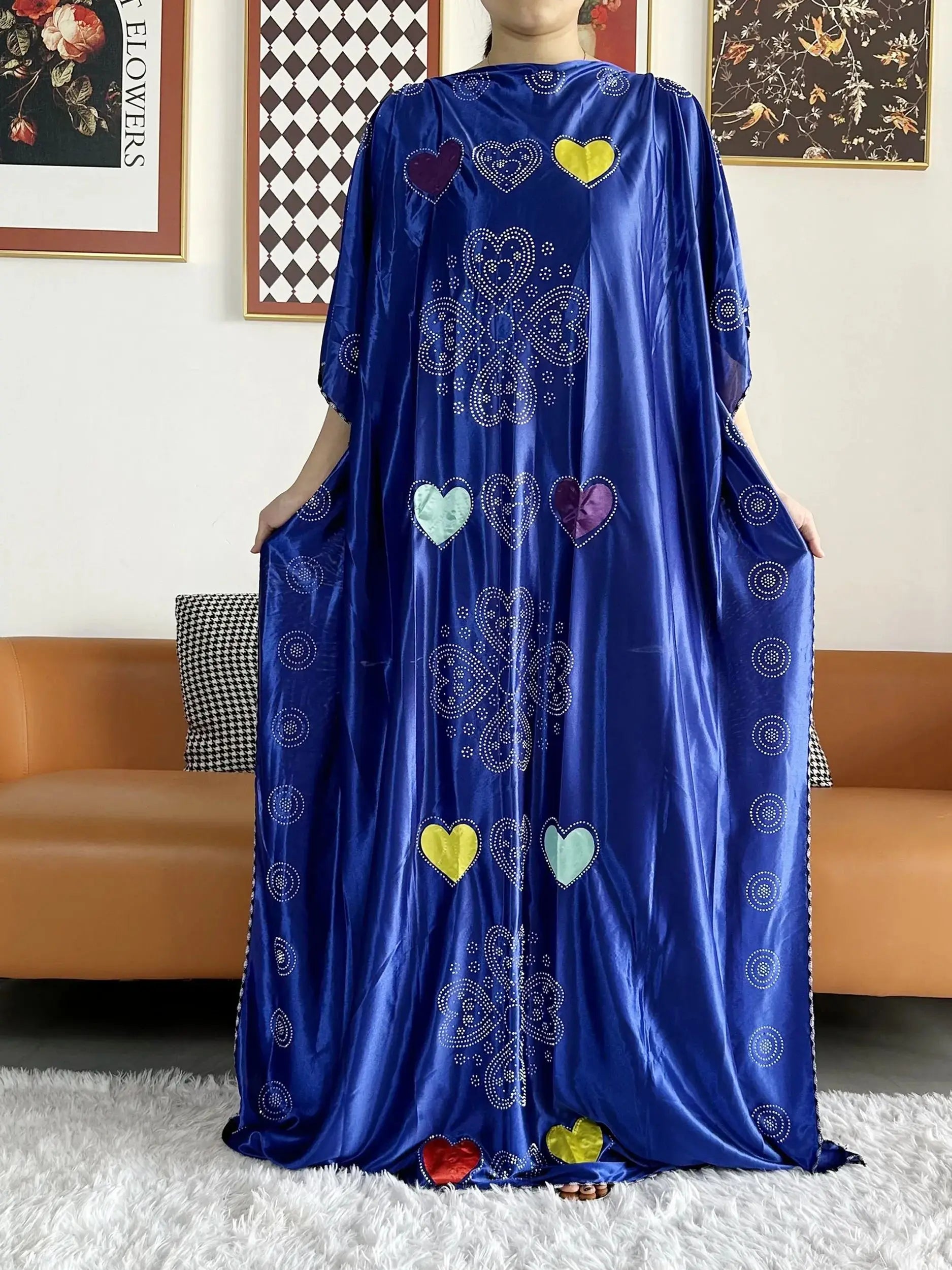 2026 African Summer Kaftan Muslim Women Dress India Caftan Traditional Wear Printed Fabric Africa Femme Maxi Casual Outfit