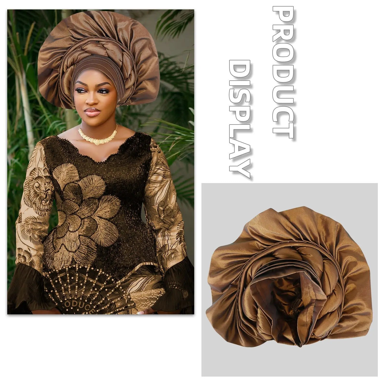 Africain femme Turban casquette femmes Autogele couvre-chef Nigeria Fan Geles fête de mariage bandeau chapeaux Bonnet Hijab chapeau foulard