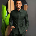 Costume pour homme de style africain — Smoking sur mesure 2 pièces pour mariages, mariés, fêtes et dîners formels