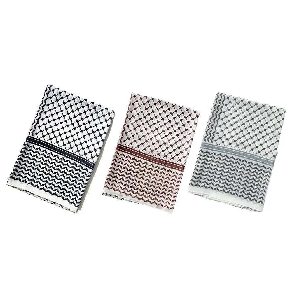 Traditionnel Arafat Kuffiyeh palestinien noir et blanc arabe Kafiya Shemagh Keffiyeh moyen-orient écharpe enveloppement Jacquard bandeau