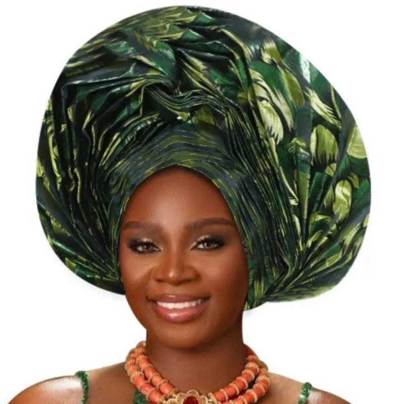 Couvre-chef africain bronzant tressé Turban casquettes pour femmes Nigeria mariage Geles fête couvre-chef Auto Gele femme bandeau