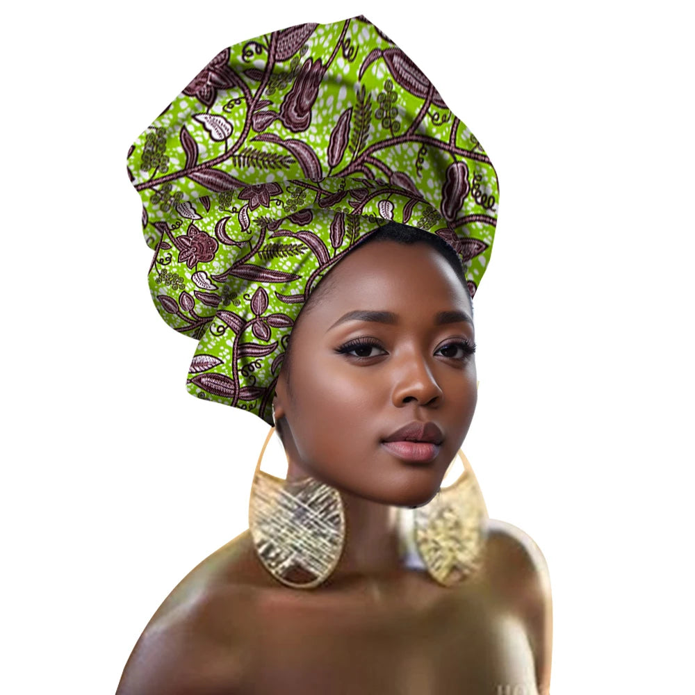 Gele & Ipele – foulard multicolore pour cheveux, bandeau Bazin, écharpe à nouer, de haute qualité, pour tête africaine, BRW02