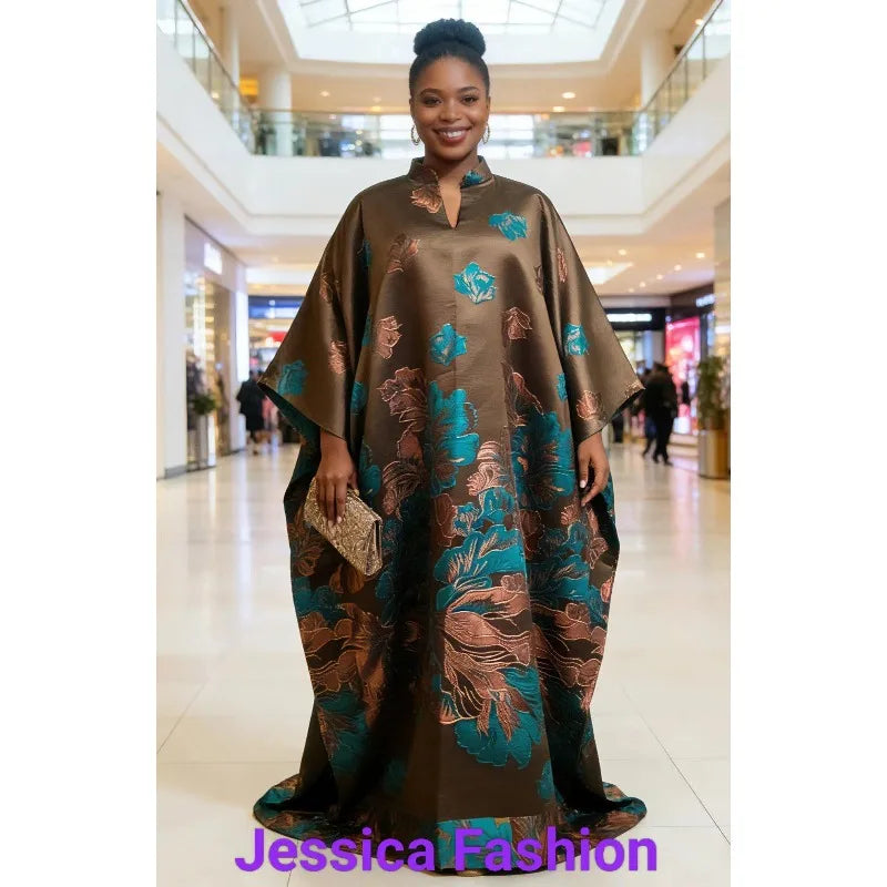 Fashion africa clothing Boubou Women's Dress Luxurious African Fabric with Embroidery Decoration Women's Clothing
