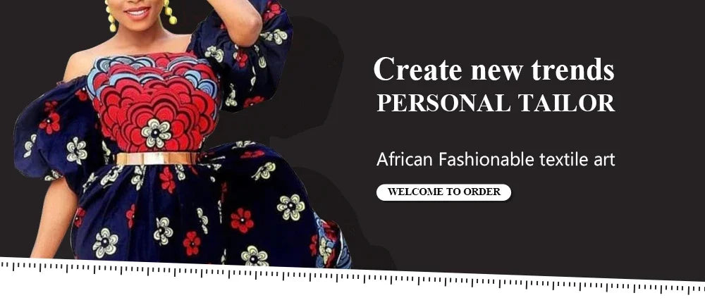 African Women's Dress Elegant Ladies Evening Gowns Ankara Long Robes Flower Dresses Vestidos Church Dresses for Women WY9498