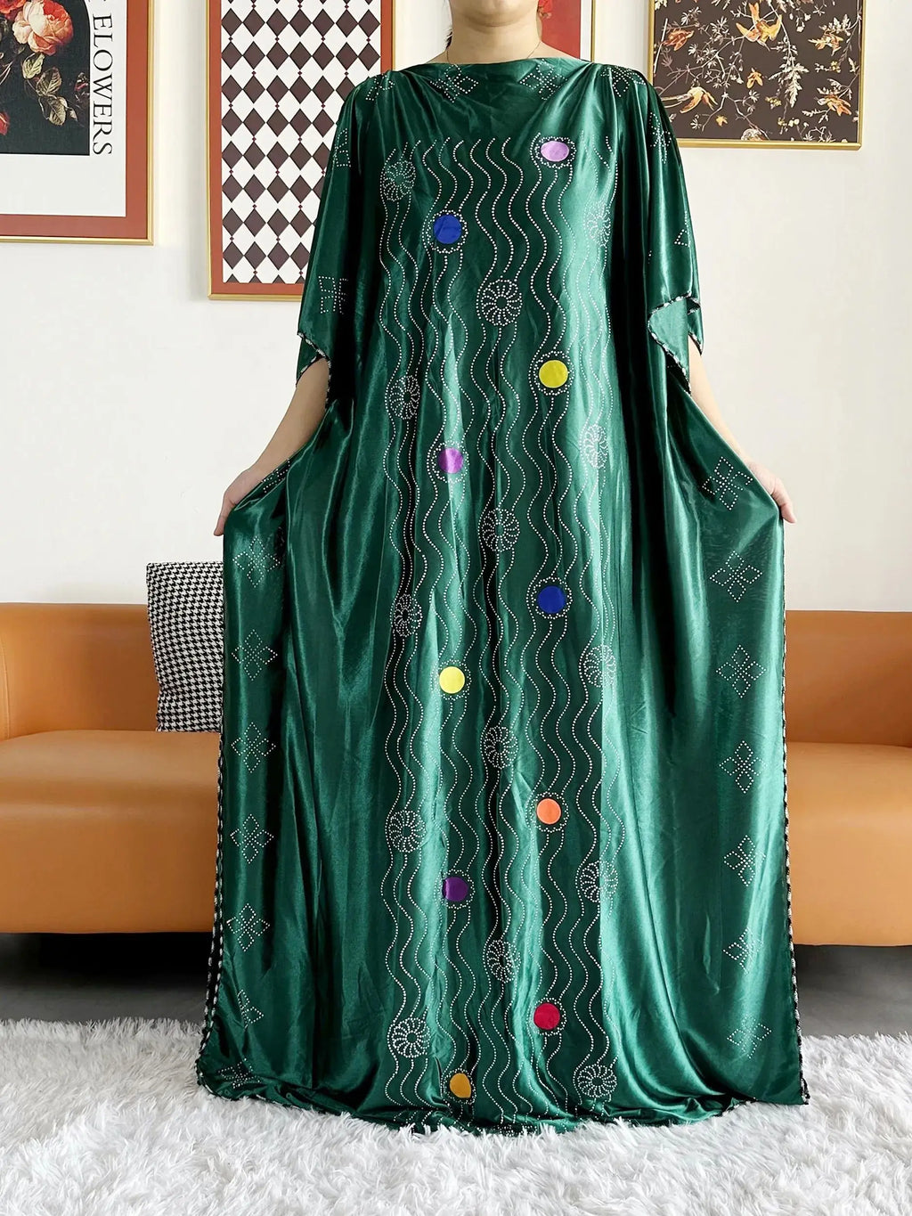 2026 African Summer Kaftan Muslim Women Dress India Caftan Traditional Wear Printed Fabric Africa Femme Maxi Casual Outfit