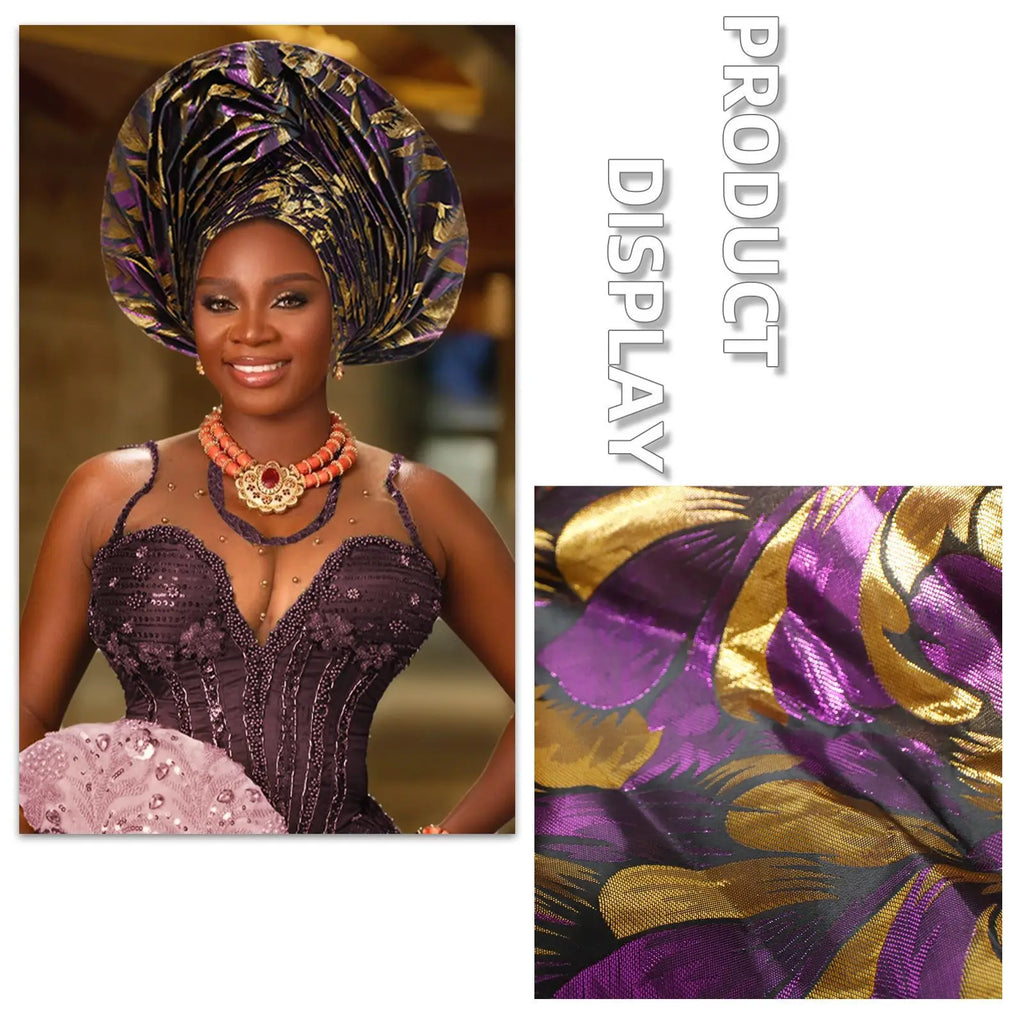 Couvre-chef africain bronzant tressé Turban casquettes pour femmes Nigeria mariage Geles fête couvre-chef Auto Gele femme bandeau