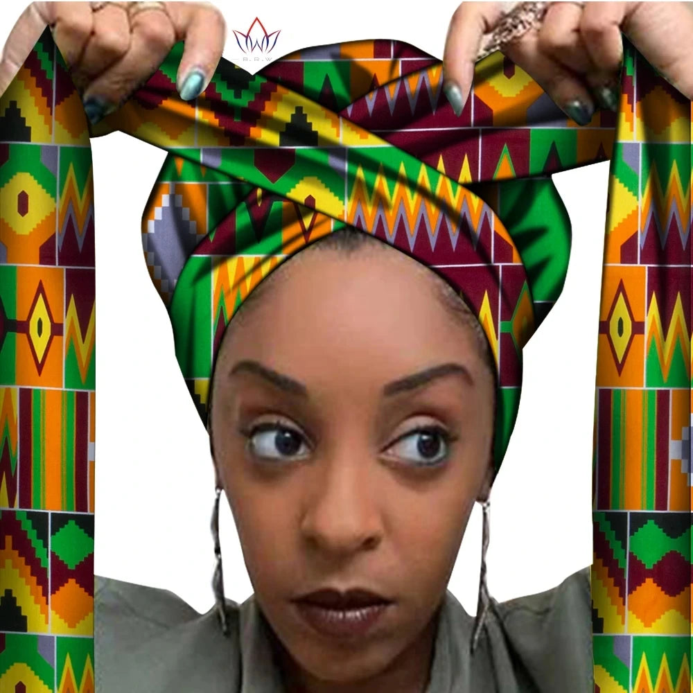 Turban de tête enveloppé de sauna africain pour femmes, accessoires pour cheveux, écharpe pour dames, chapeau, Nigeria, WYB612