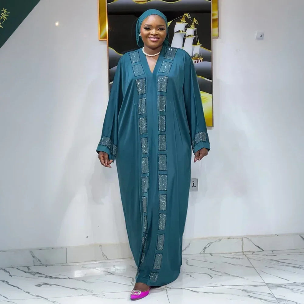 Abayas For Women Dubai African Muslim Fashion Dress Caftan Marocain Evening Party Dresses Boubou Robe Djellaba Femme 2025
