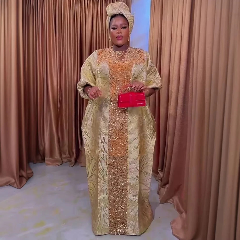 2026 African Women Traditional Dresses Plus Size Maxi Robes Luxury Wedding Party Evening Gown Dubai Turkey Kaftan Abaya Clothing