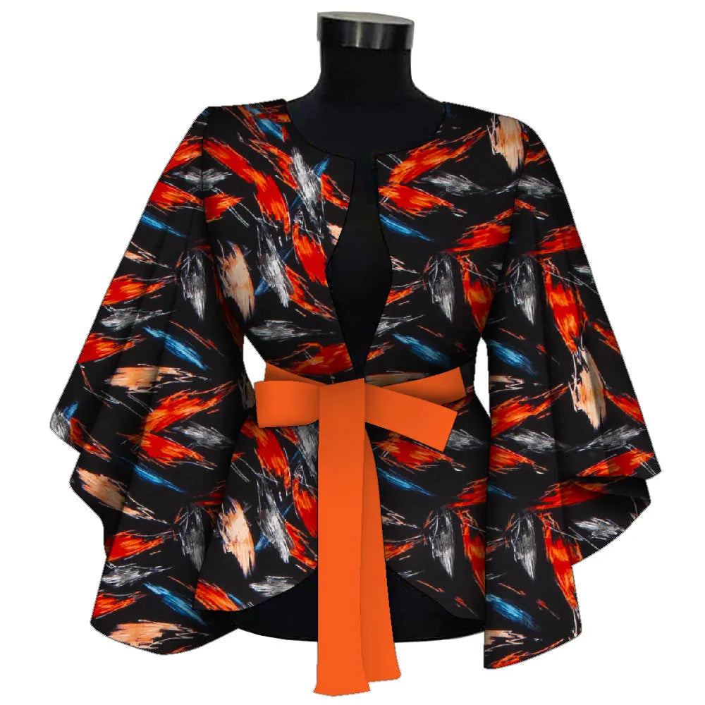 Chemise africaine avec doublure pour femmes, vêtements Dashiki Ankara, manteau Batik avertir, veste d'impression, 100% coton BRW Wy9871, mode