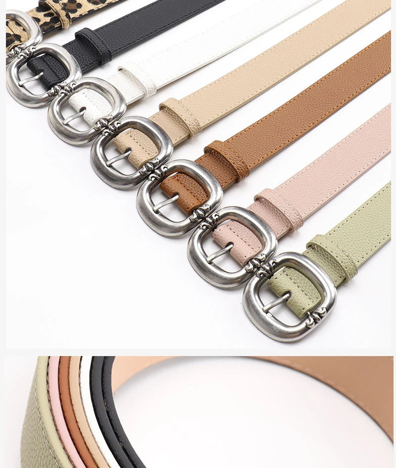 Ceinture imprimée léopard pour femmes, mode décontractée, polyvalente, accessoires pour jeans, ceinture gothique rétro en cuir Pu, boucle ardillon