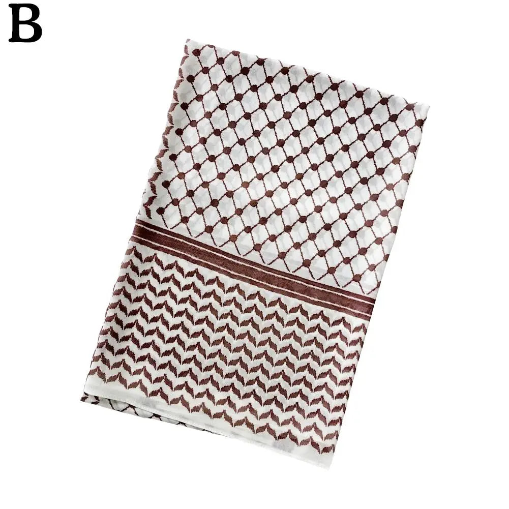 Traditionnel Arafat Kuffiyeh palestinien noir et blanc arabe Kafiya Shemagh Keffiyeh moyen-orient écharpe enveloppement Jacquard bandeau