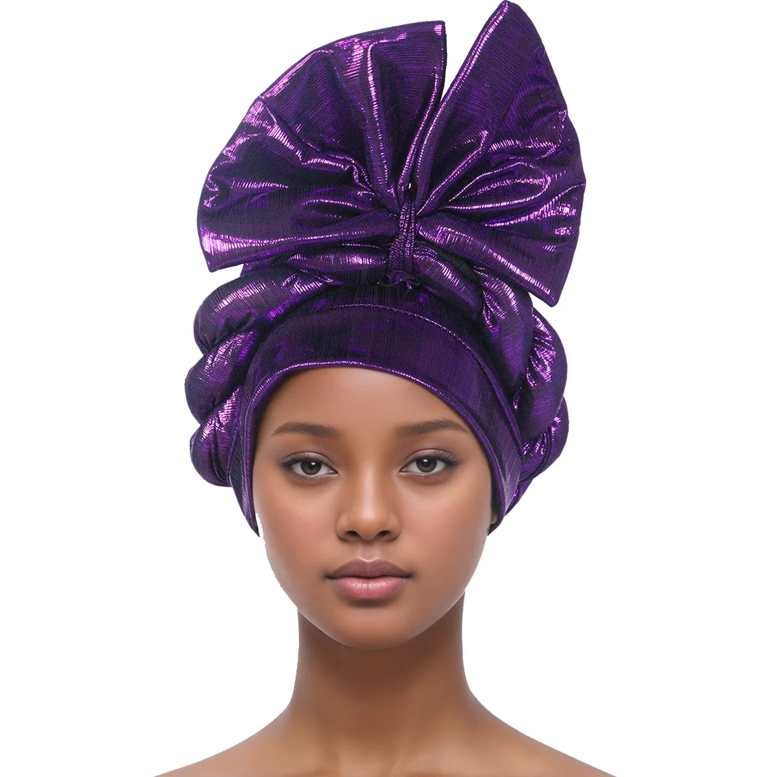 Turban Africain avec Nministériels d Exagéré pour Femme, Accessoire Nigérian pour ixde Mariage