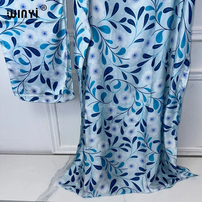 WINYI muslim african traditional dress for woman abaya dubai luxury 2024 Kaftan robes,Elegant Maxi Length Dress beach cover up