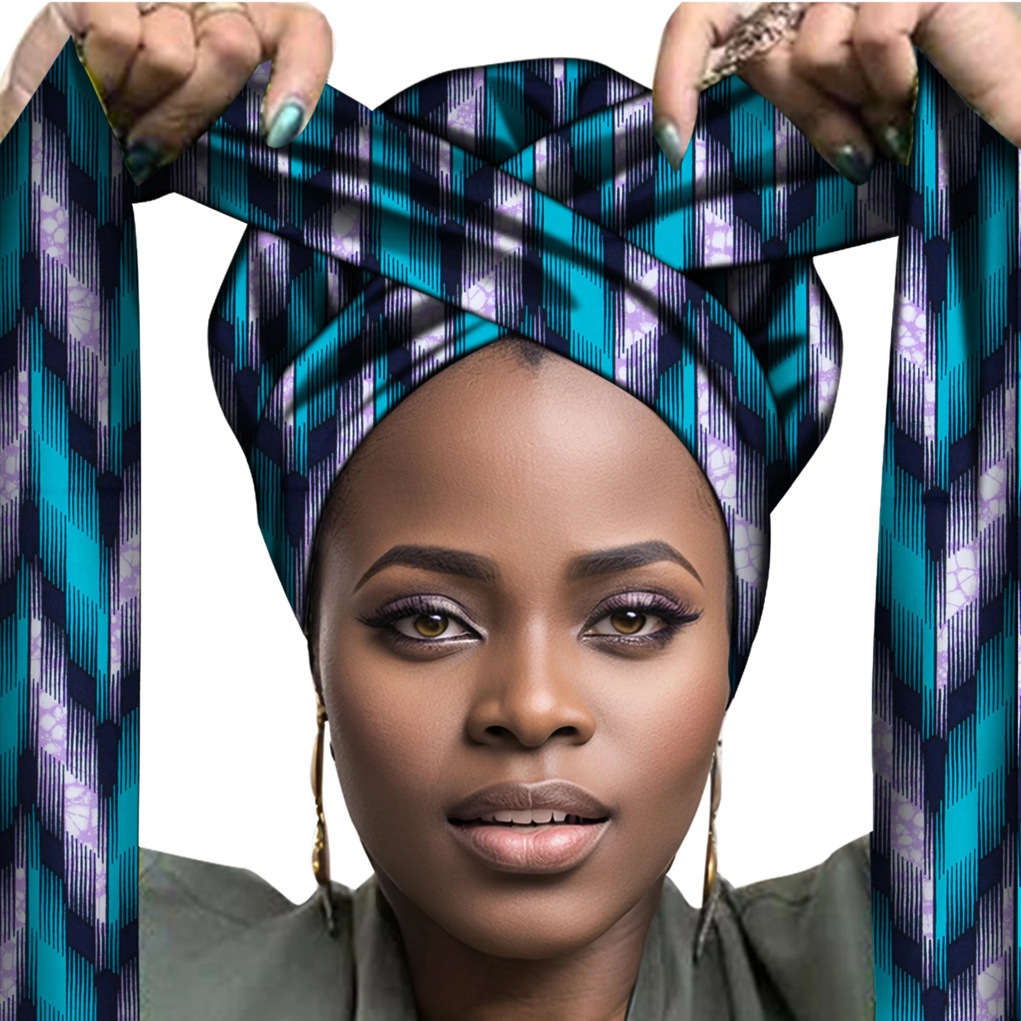 Turban de tête enveloppé de sauna africain pour femmes, accessoires pour cheveux, écharpe pour dames, chapeau, Nigeria, WYB612