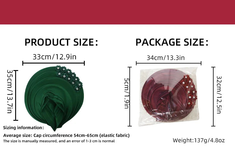 Chapeau foulard pour femmes africaines, Gele nigérian, Gele auto-formable, Turban, Bandeau pour la tête, Hijab musulman, Bonnet, pour soirées et événements
