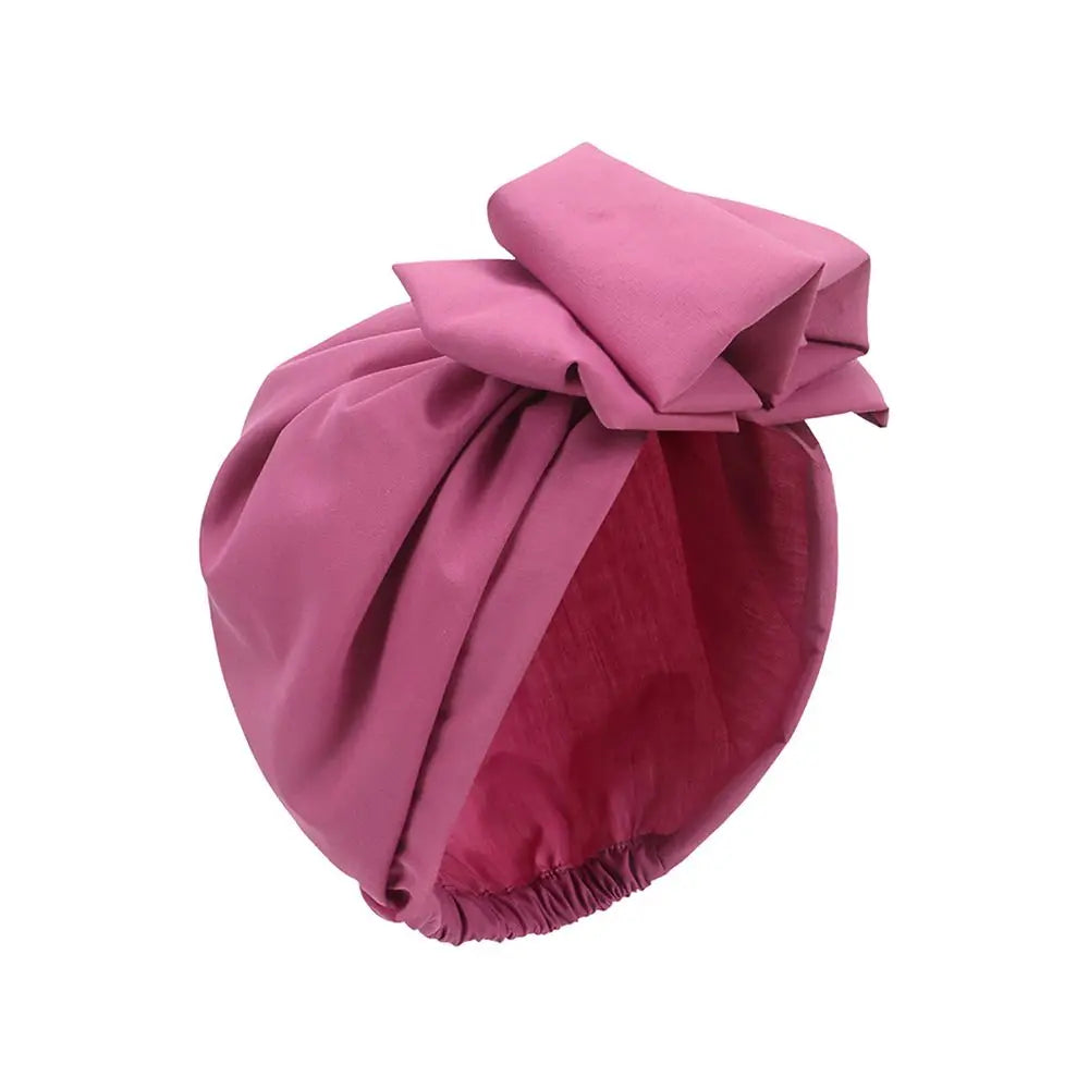 Bandeaux africains élégant rétro Turban pour femmes musulman foulard casquette couleur unie dames bonnets casquettes casque musulman