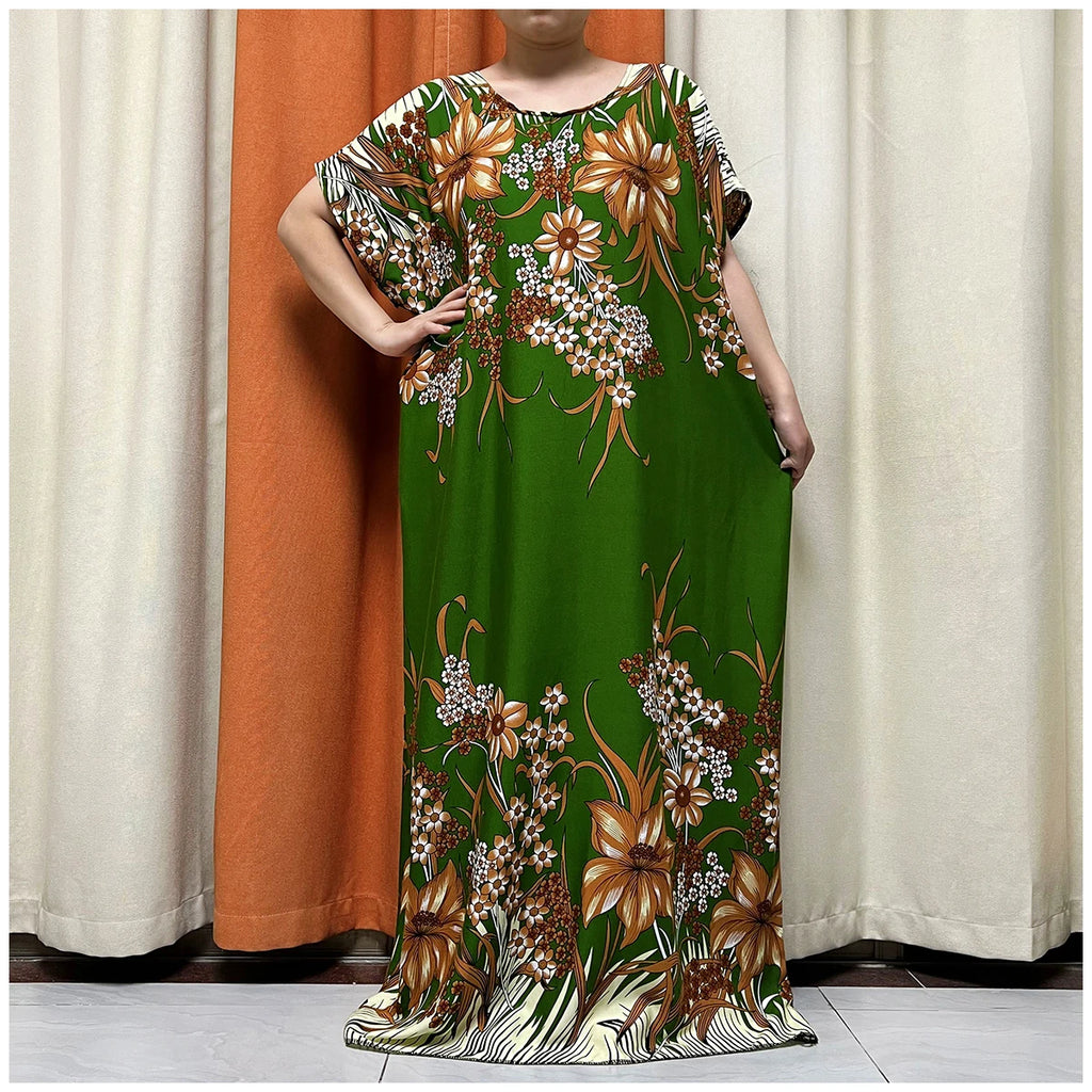 Latest Hot Sale African Dress For Women Muslim Abaya Dubai Turkey Muslim Fashion Hijab Cotta Dress American Islam Clothing