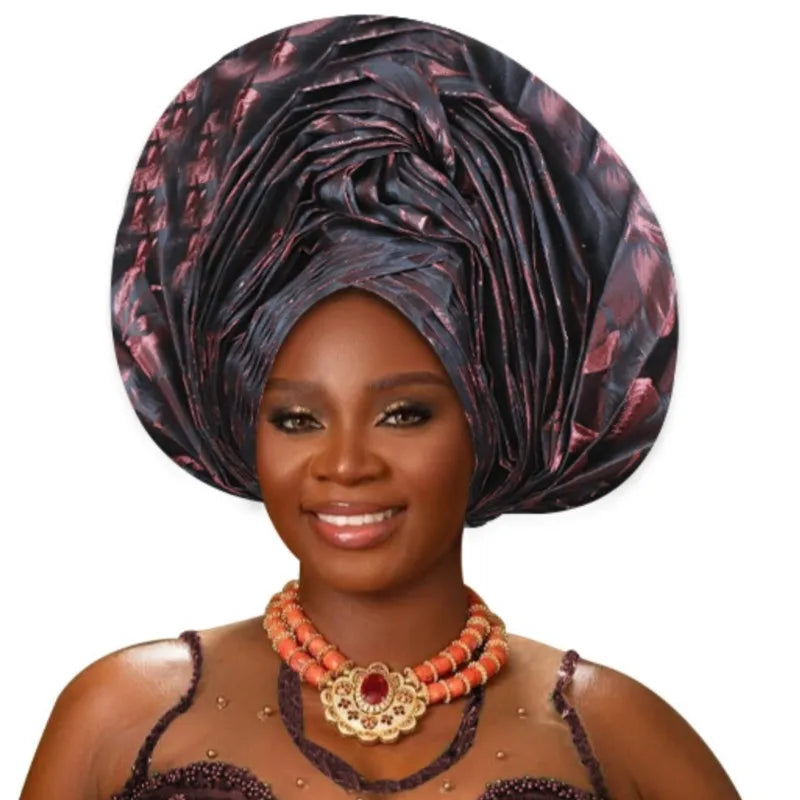 Couvre-chef africain bronzant tressé Turban casquettes pour femmes Nigeria mariage Geles fête couvre-chef Auto Gele femme bandeau