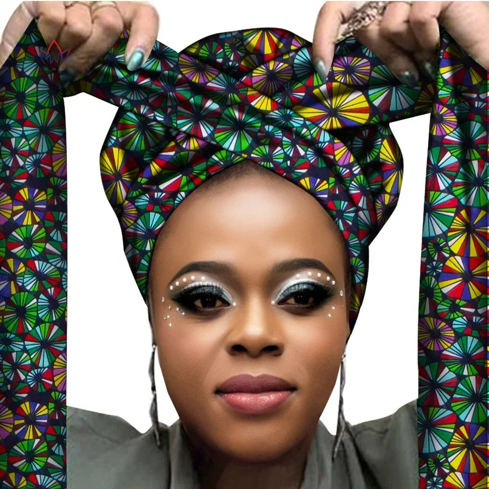 Turban de tête enveloppé de sauna africain pour femmes, accessoires pour cheveux, écharpe pour dames, chapeau, Nigeria, WYB612
