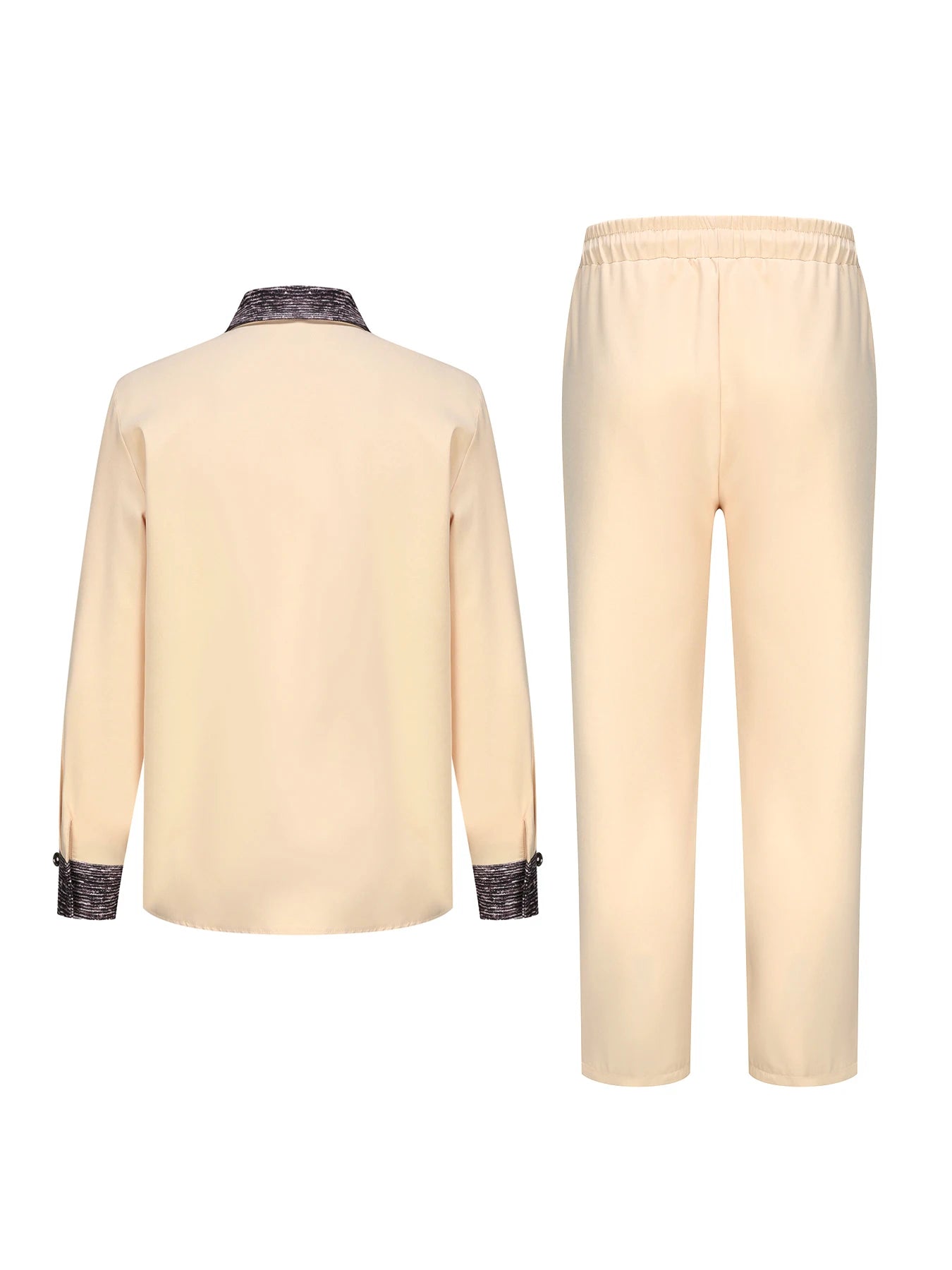 Costume traditionnel africain pour homme, chemise à manches longues de style ethnique imprimée et patchwork, pantalon décontracté, ensemble 2 pièces pour les vacances