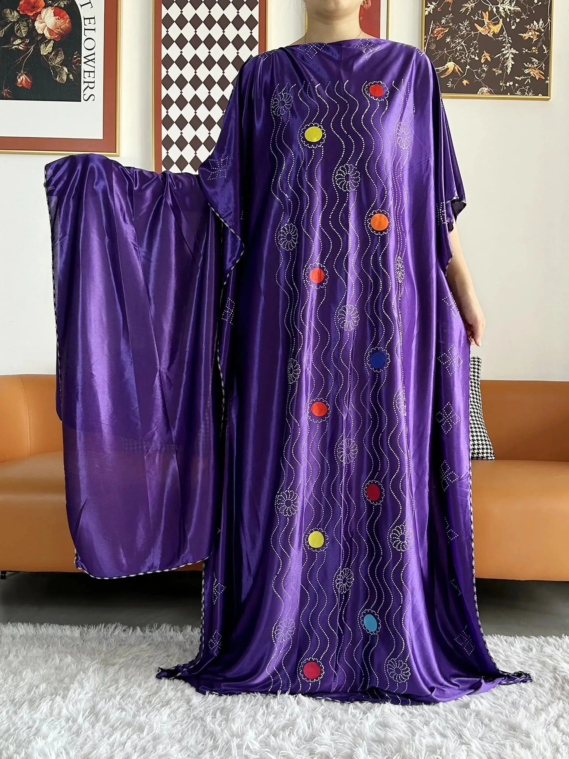 2026 African Summer Kaftan Muslim Women Dress India Caftan Traditional Wear Printed Fabric Africa Femme Maxi Casual Outfit