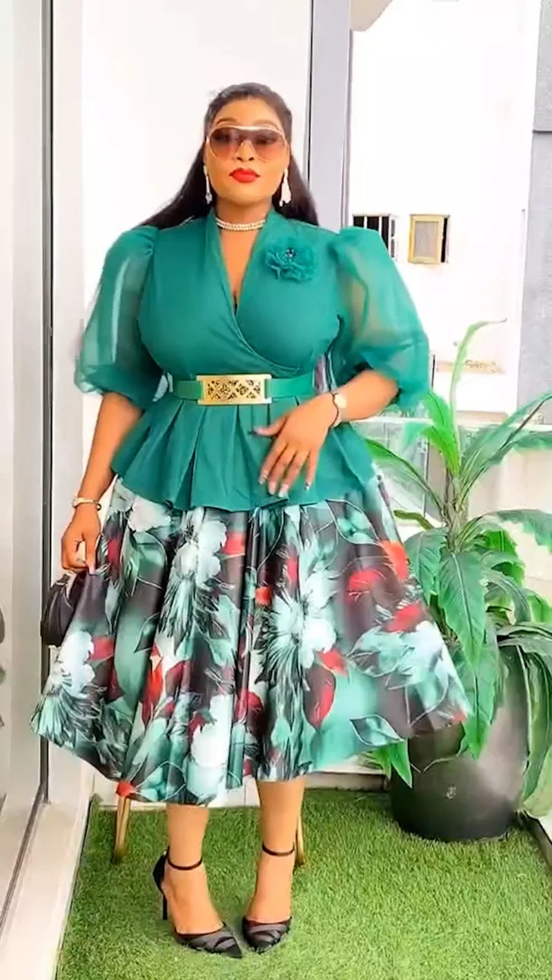 African Dresses for Women 2025 Elegant Africa Clothing Dashiki Ankara Outfits Robe Plus Size Turkey Wedding Party Long Dress