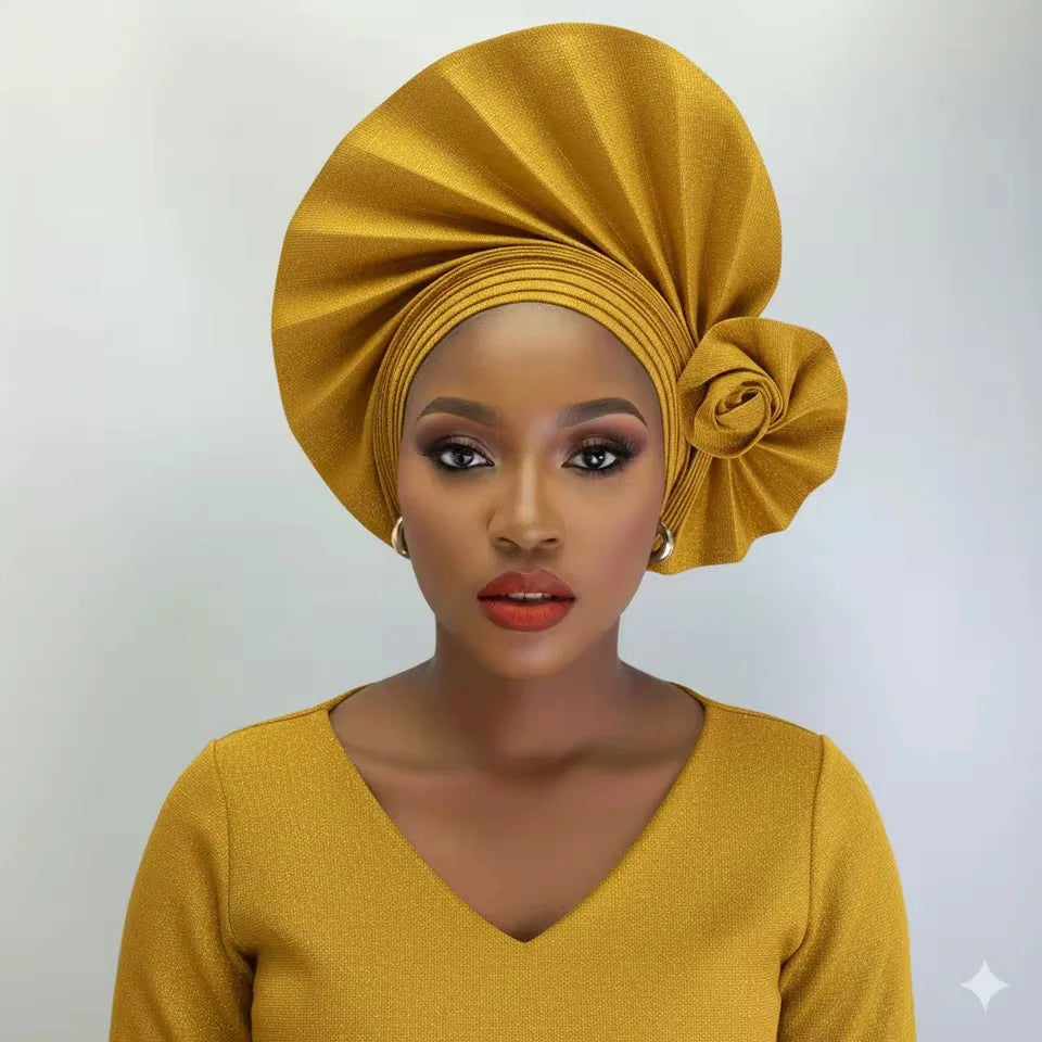 2026 nouveau Turban africain Nigeria Auto Gele bandeau Auto Gele femmes Turban casquette de mariage Geles musulman bandeau Bonnet