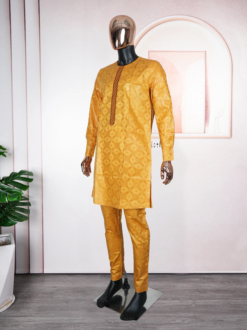 Robes africaines pour couple, tenues assorties or pour femme et homme, broderie traditionnelle Bazin Riche, robe turque, robe de mariage, robe de fête