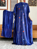 2026 African Summer Kaftan Muslim Women Dress India Caftan Traditional Wear Printed Fabric Africa Femme Maxi Casual Outfit