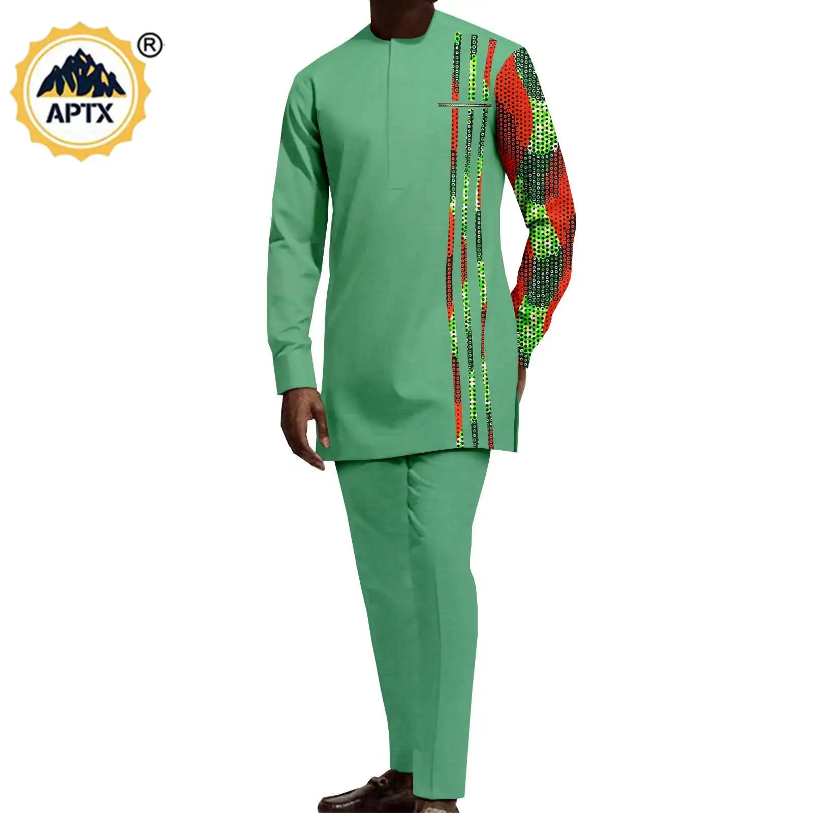 Tenues de couple assorties pour hommes, ensembles chemises et pantalons, robes africaines Dashiki pour femmes, haut et jupes fendues pour mariage, Y23C006