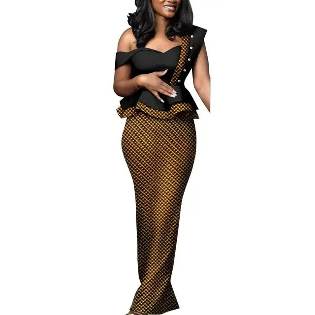 Robes africaines pour femmes, tenues assorties pour couples Bazin Lover, robes de soirée sirène imprimées, ensembles chemise et pantalon pour hommes, tenues de mariage