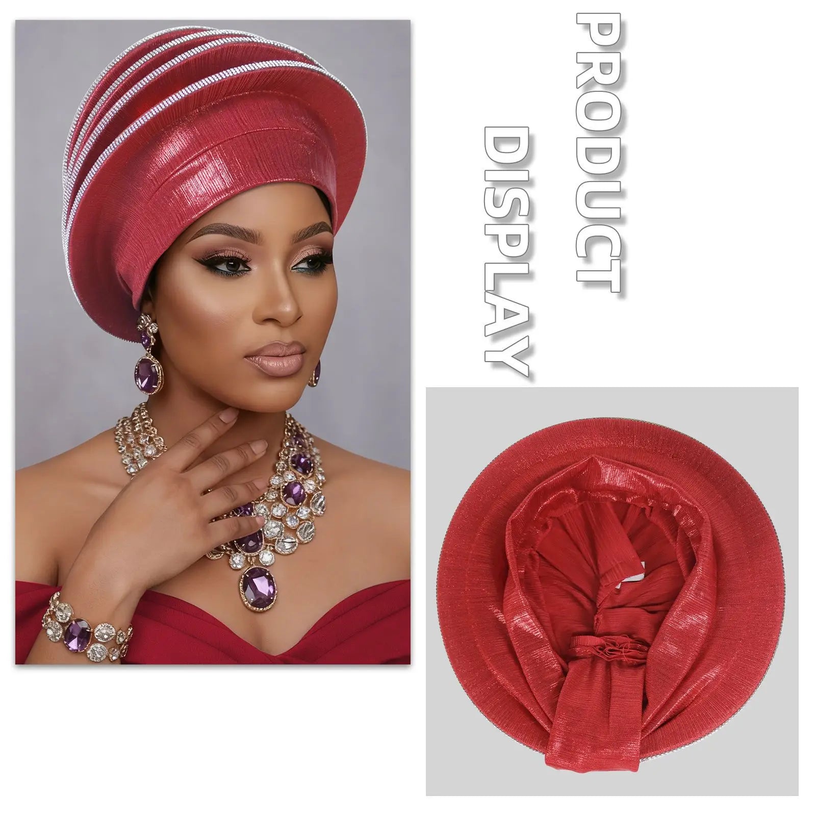 Turban africain Auto Gele pour femmes, hijab musulman, bonnet plissé, chapeau indien, foulard nigérian, chapeau de mariage, geles