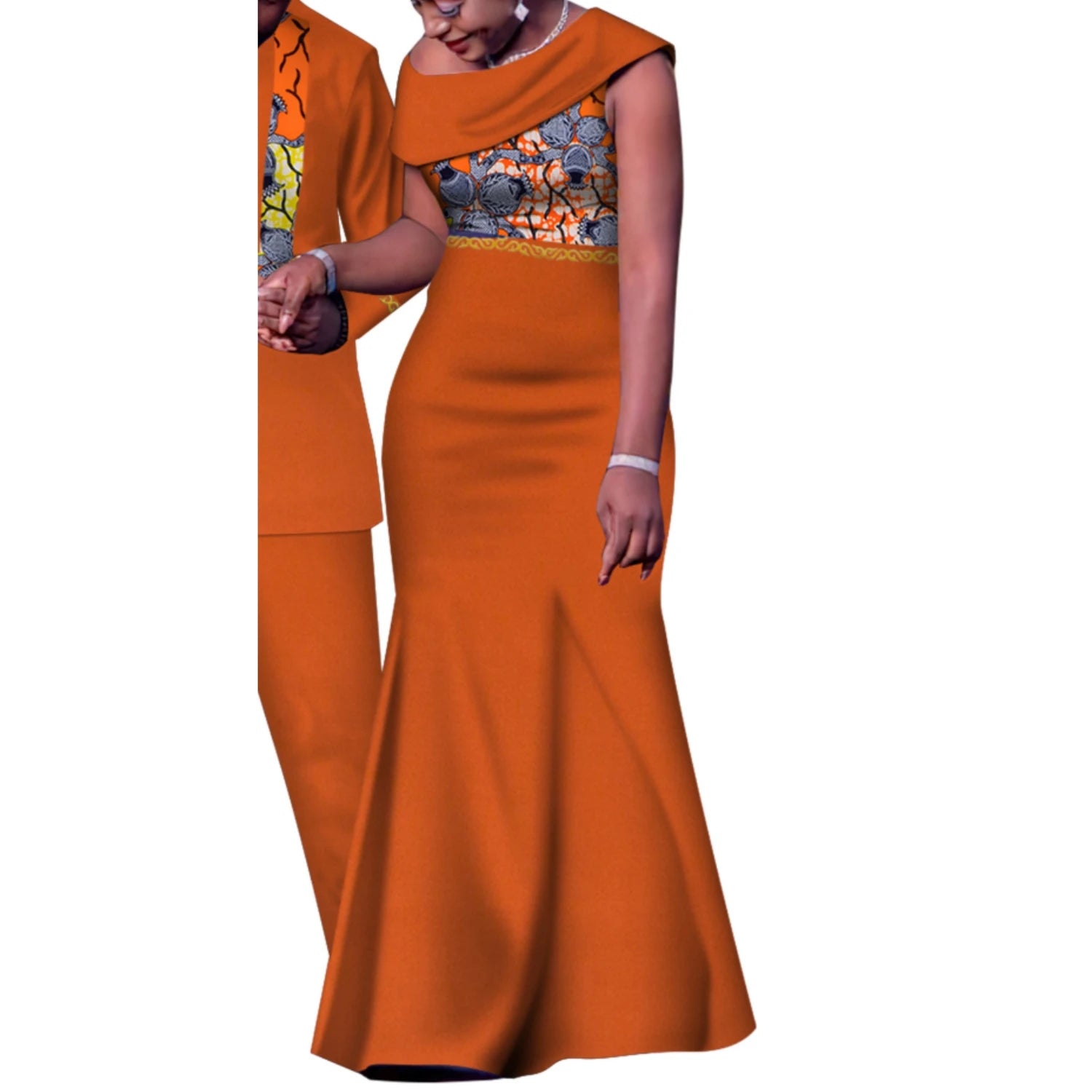Tenues de Couple africain, ensembles assortis Dashiki, costume et robes pour hommes africains pour femmes, vêtements de fête pour Couple WYQ905