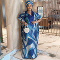 African Dresses for Women Traditional Africa Clothing Dashiki Ankara Bazin Luxury Embroidery Gown Muslim Kaftan Maxi Long Dress