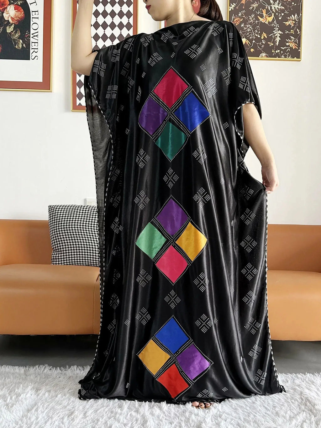 2026 African Summer Kaftan Muslim Women Dress India Caftan Traditional Wear Printed Fabric Africa Femme Maxi Casual Outfit