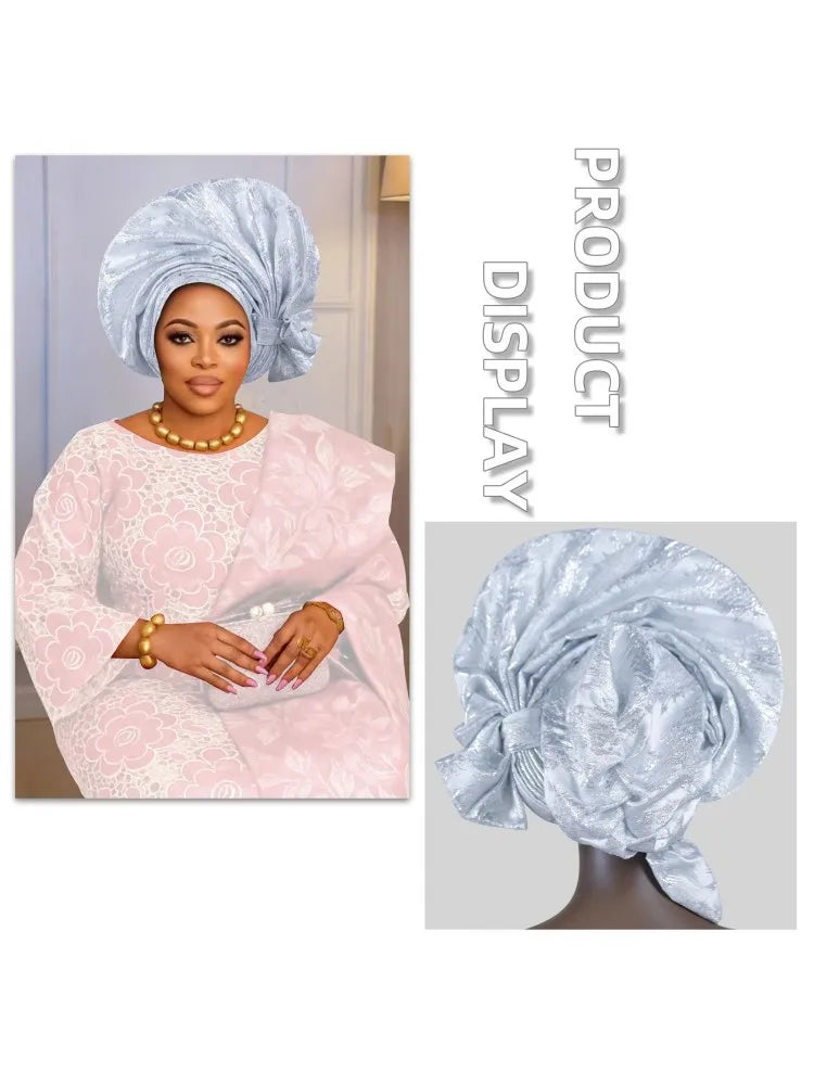 Nouveau Turban Africain 2026, Auto Gele Nigérian, Foulards de Tête Auto Gele, Bonnets Turban pour Femmes, Geles de Mariage, Foulards de Tête Musulmans, Bonnets