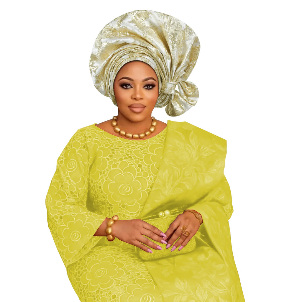 Nouveau Turban Africain 2026, Auto Gele Nigérian, Foulards de Tête Auto Gele, Bonnets Turban pour Femmes, Geles de Mariage, Foulards de Tête Musulmans, Bonnets
