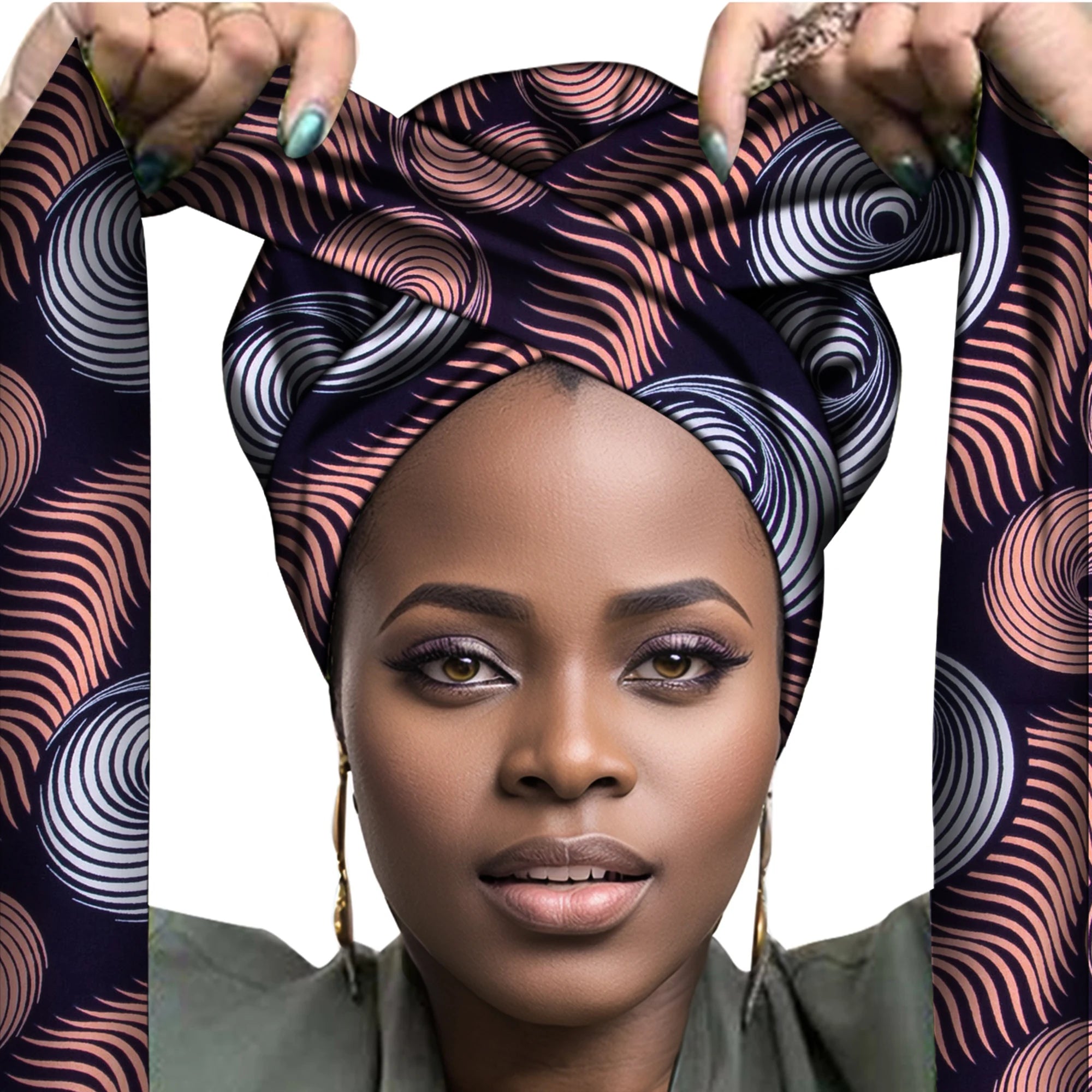 Turban de tête enveloppé de sauna africain pour femmes, accessoires pour cheveux, écharpe pour dames, chapeau, Nigeria, WYB612