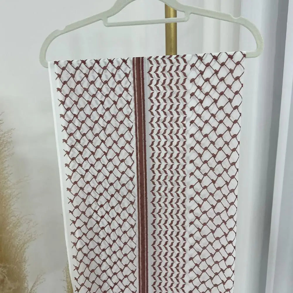 Traditionnel Arafat Kuffiyeh palestinien noir et blanc arabe Kafiya Shemagh Keffiyeh moyen-orient écharpe enveloppement Jacquard bandeau